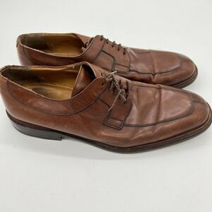 MEZLAN FIORE Brown Lace Up Oxford Split Toe Dress Shoes Men’s 10.5M